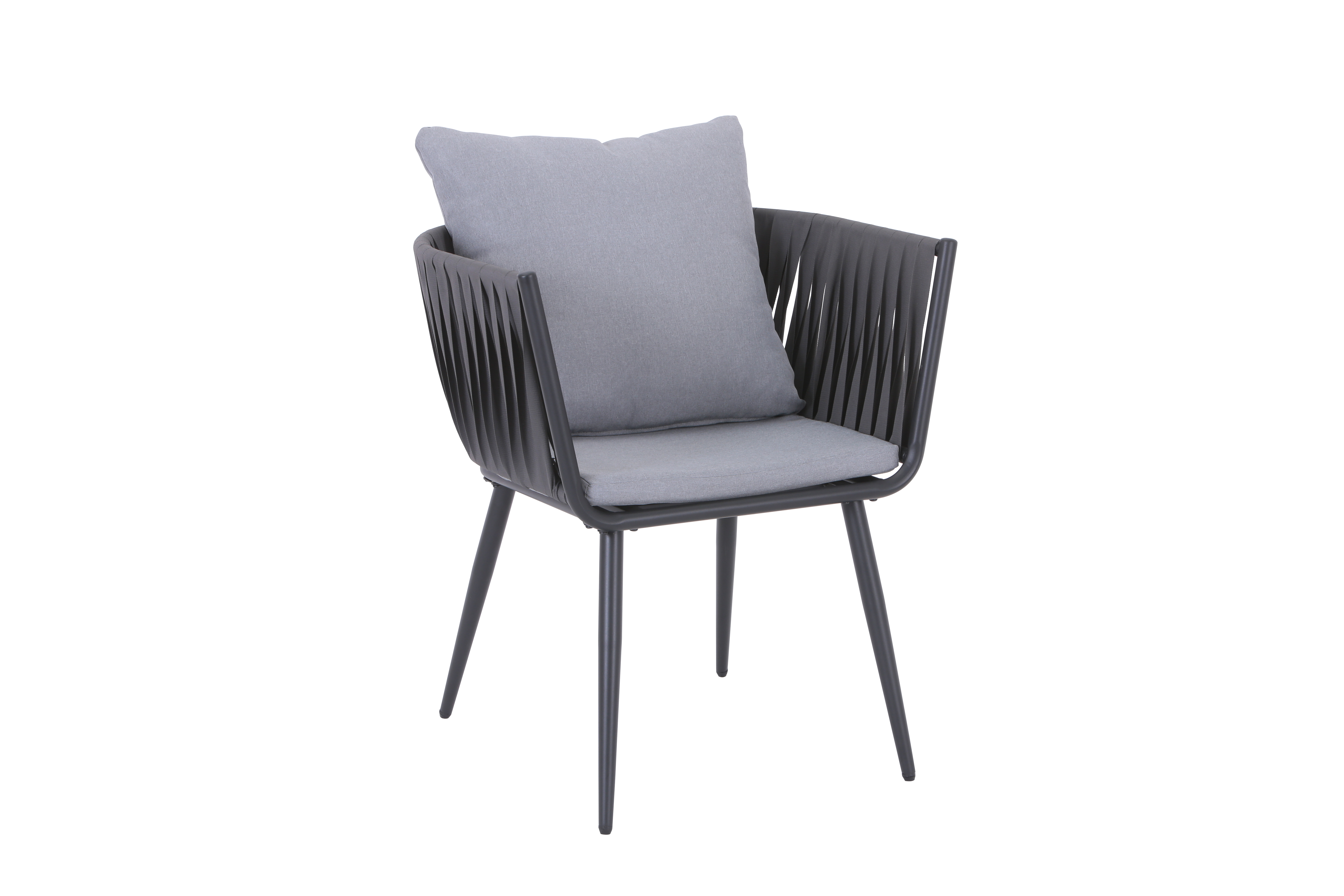 Outdoor Stuhl Siena mit Aluminiumrahmen für Außenbereich Sessel Anthrazit